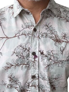 David Shepard Hawaii Shirt Men’s Full Button Front Large
